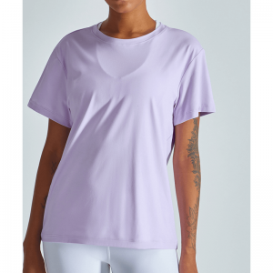GASE PATCH O NECK YOGA T-SHIRTS