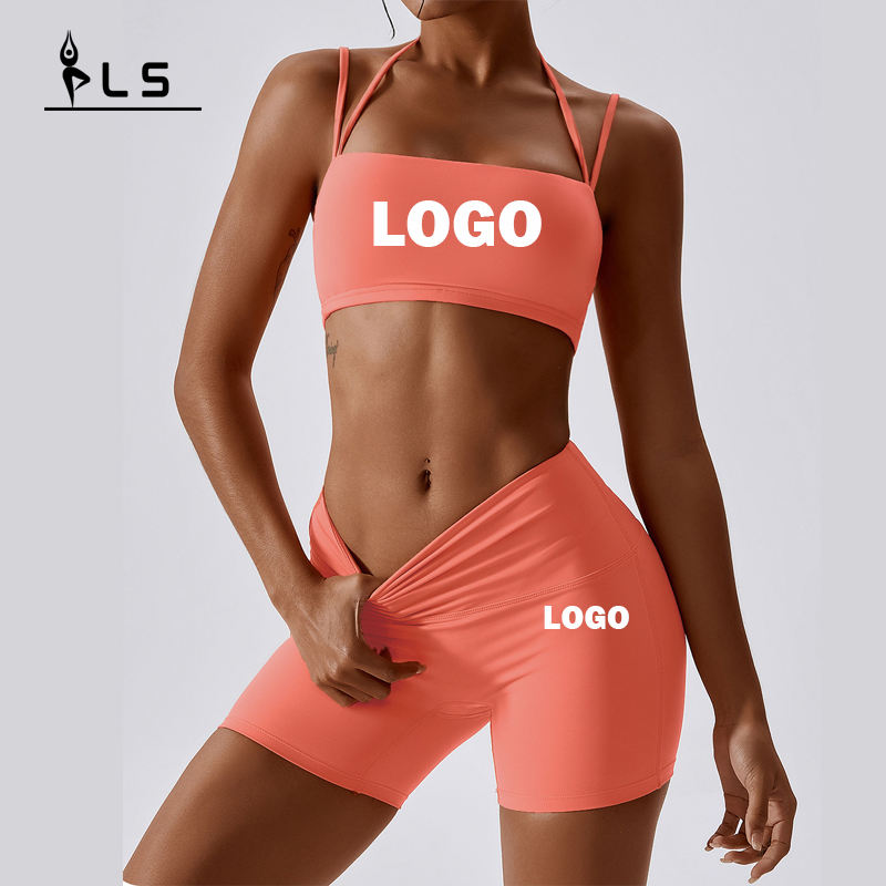 SC9274 Fitness Women 2023 Midja träningsshorts Custom Yoga Set Seamless Gym Wear Workout Sportwear Gym Fitness Set