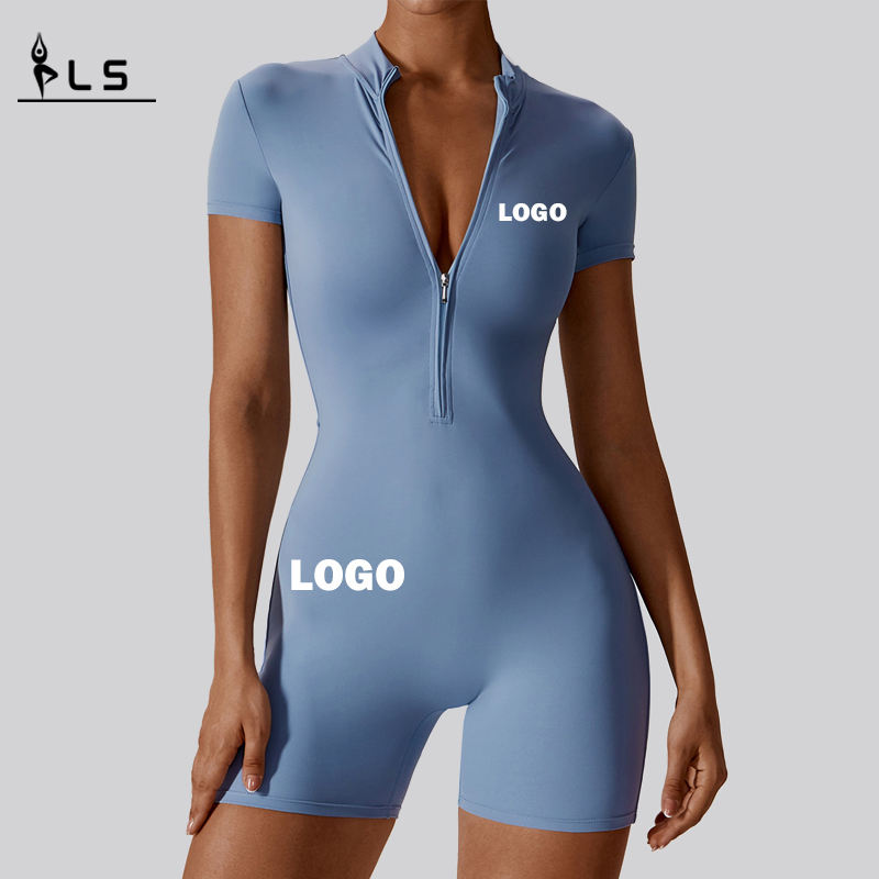 SC1074 Anpassade kvinnor \\\\ \'s yoga rompers En bit högkvalitativ jumpsuit Aktiv slitage andas mjuk yogakroppsduit