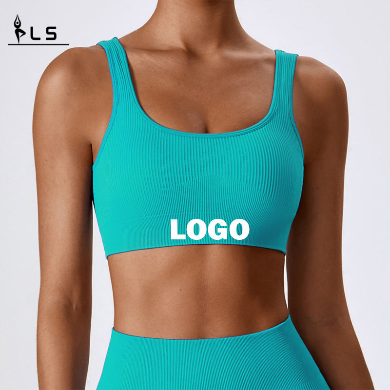 SC10131 Beskabel Push Up Training Workout Womens Yoga Sports BH Seamless Ladies U Sports BH