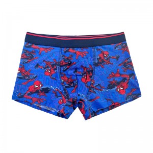 Baby Navy Blue Spider-Man Print Comfort Basic Boy Underpants Color Contrast